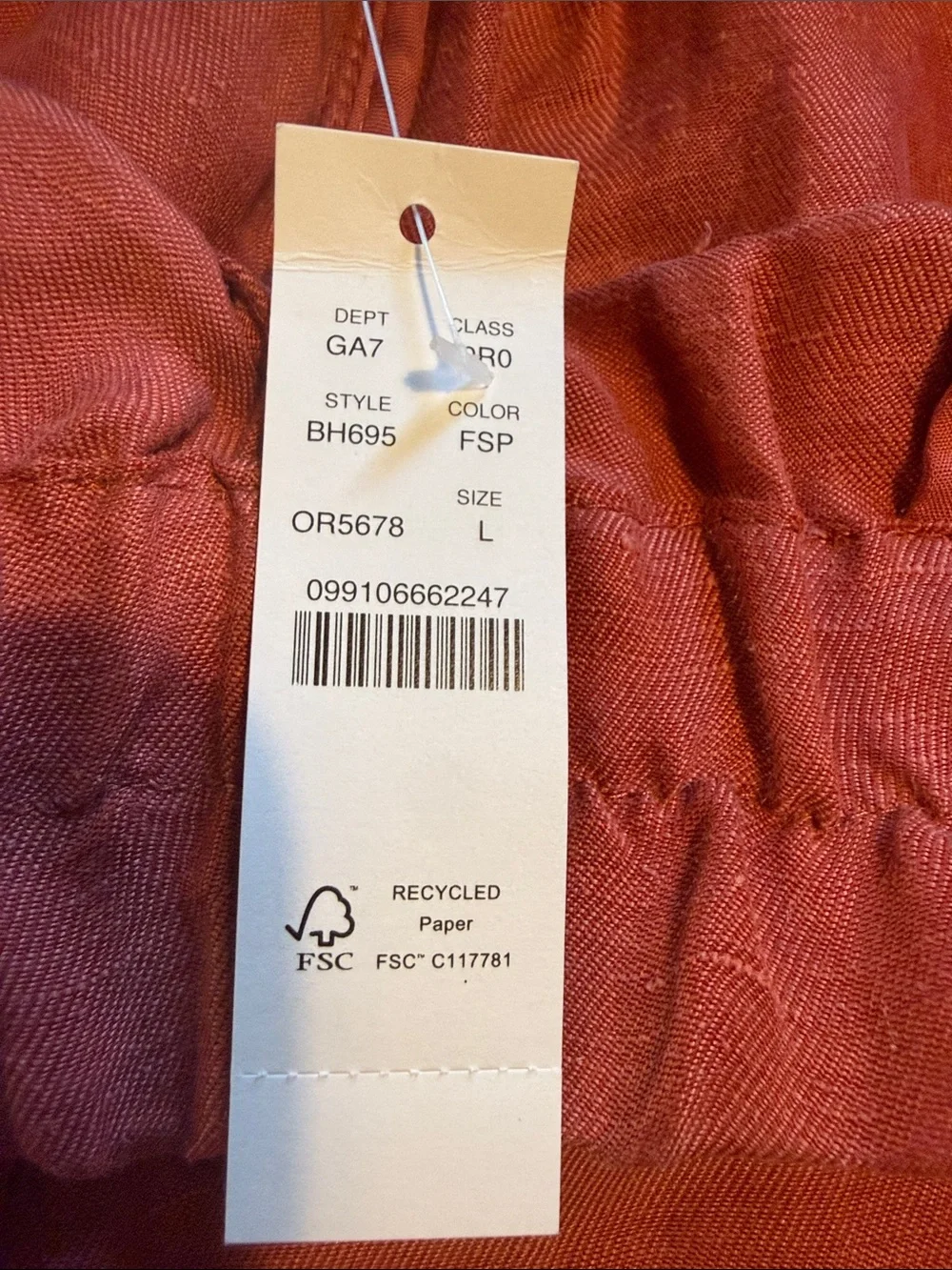 NWT J Crew Astrid Corsl Colored Elastic Waist Linen-Cupro Ankle Pants Large